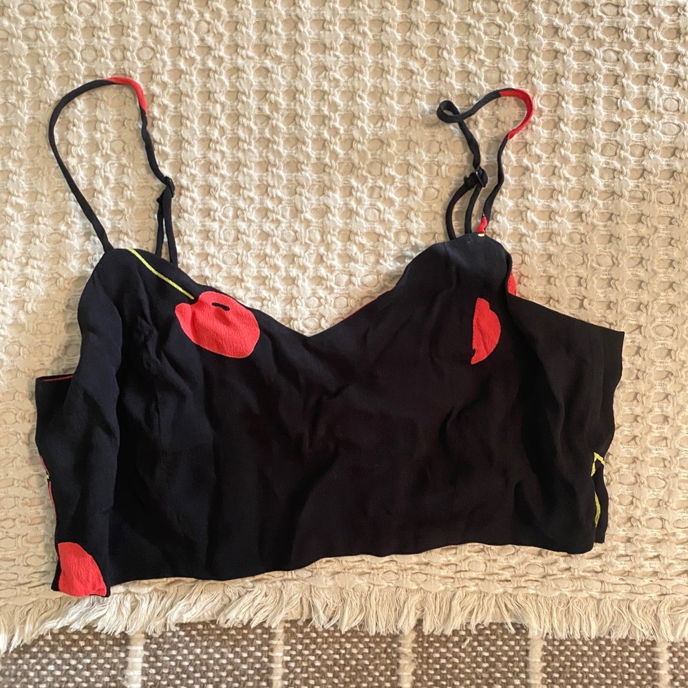 Reformation cherry print crop top - size 0